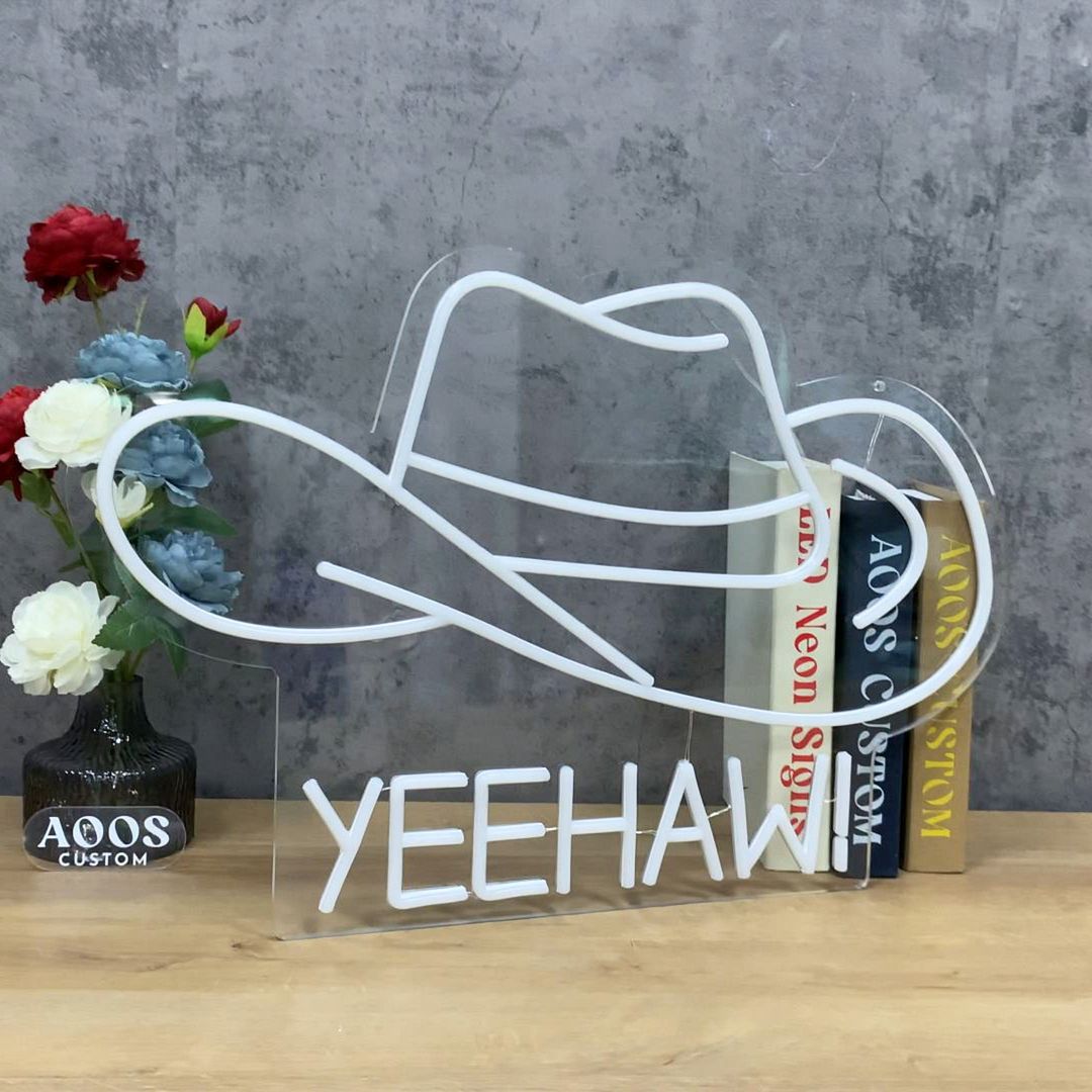 Cowboy Hat Yeehaw Neon Sign