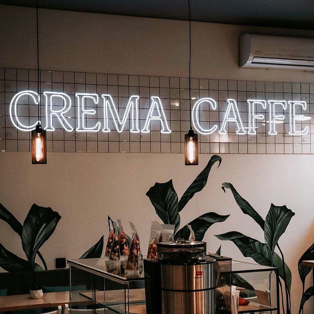 Crema Caffe Italian LED Neon Sign for Bar light up sign