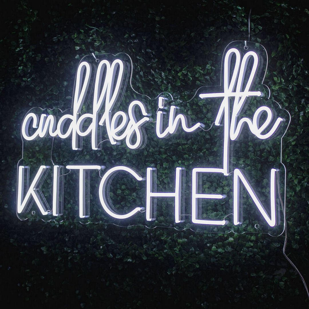 Cuddles in The Kitchen Neon Sign