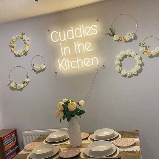 Cuddles in the kitchen Neon Sign