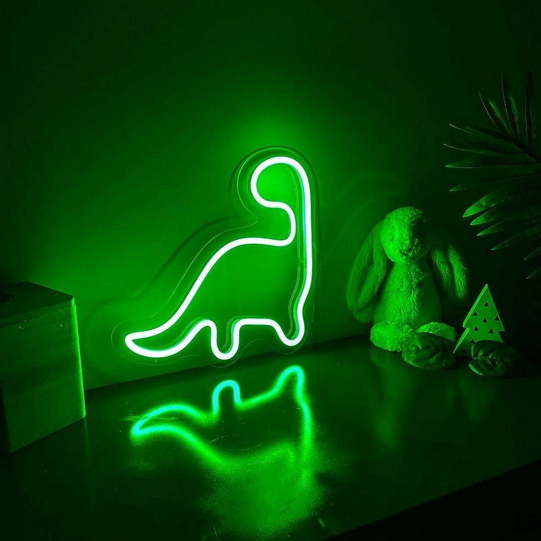 Cute Dinosaur Kids Room Neon Sign