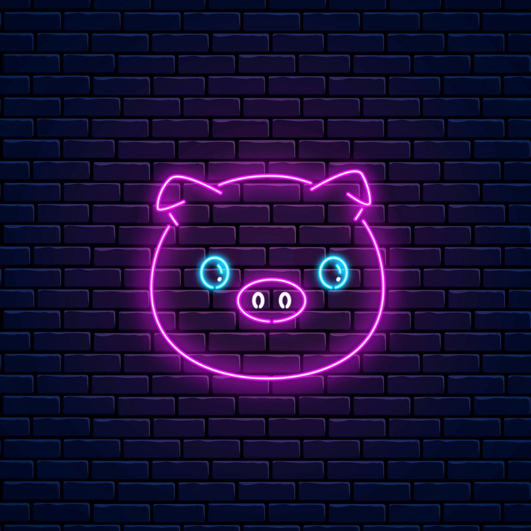 Cute Pig Neon Sign