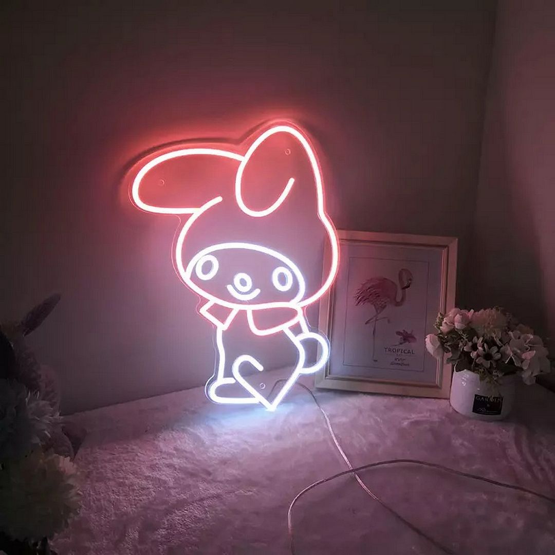 Bonnie Rabbit Neon Sign Custom Made Neon Signs, Cute Rabbit Neon Sign, LED Business Sign – AOOS