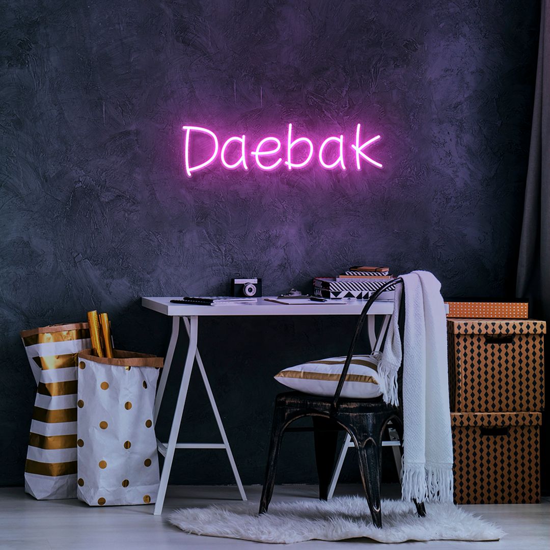 Daebak __ Korean Great Awesome Neon Sign