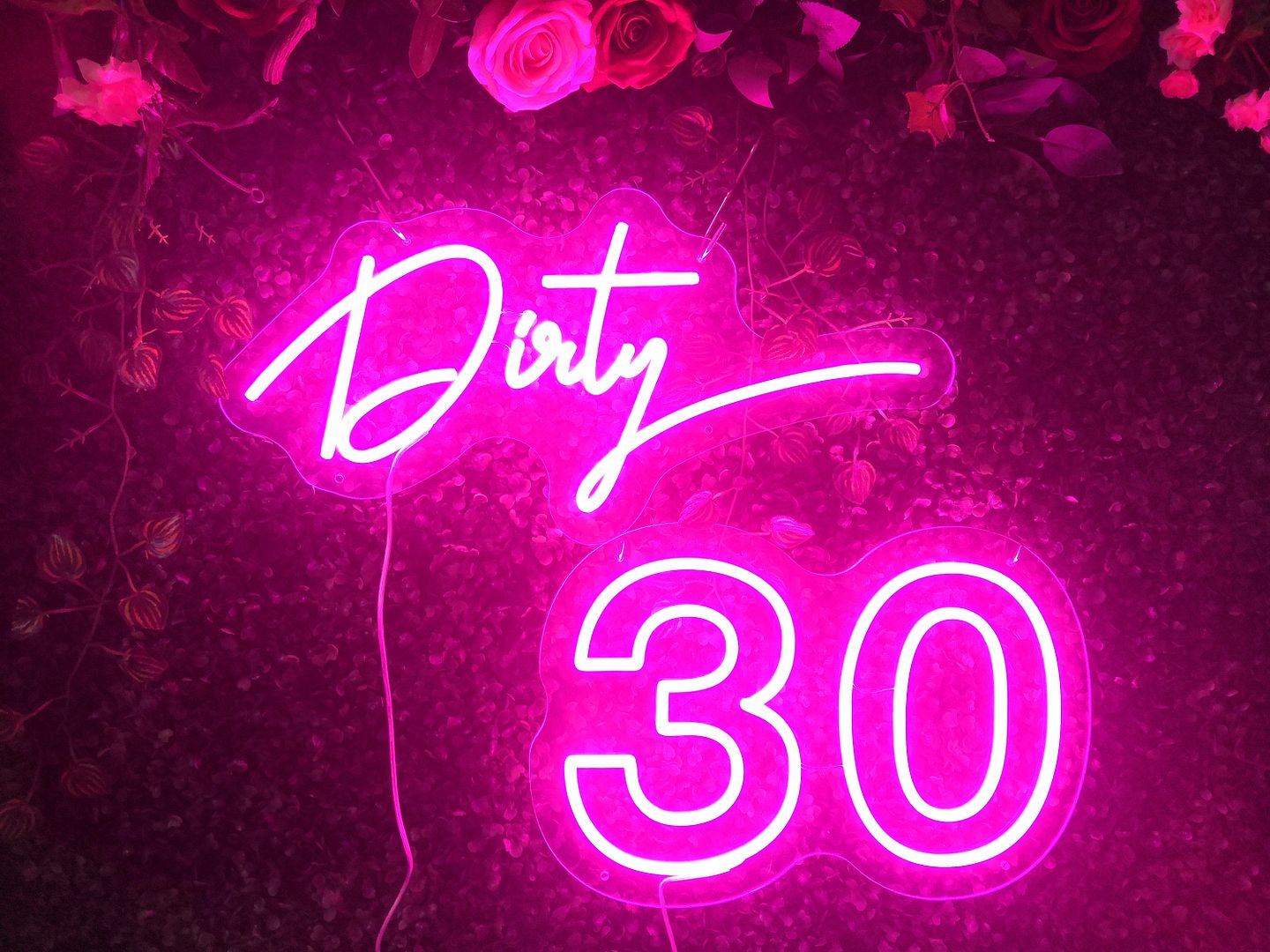 Dirty Thirty 30th Happy Birthday Neon Sign Neon Sign