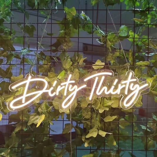 Dirty Thirty Birthday Neon