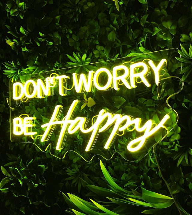 Don't Worry Be Happy LED Neon Sign light up sign