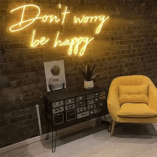 Don't Worry Be Happy Neon Sign