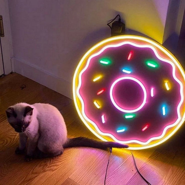 Donut LED Neon Sign for Business light up sign