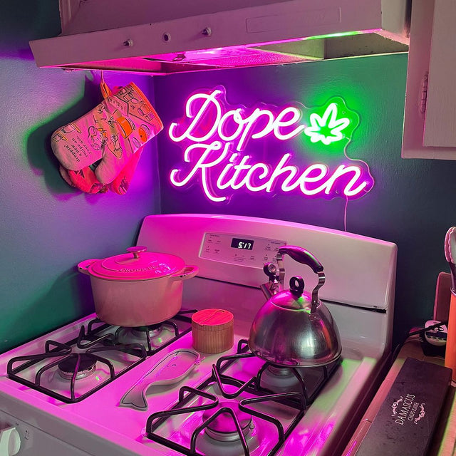 Dope Kitchen LED Neon Sign for Bar light up sign