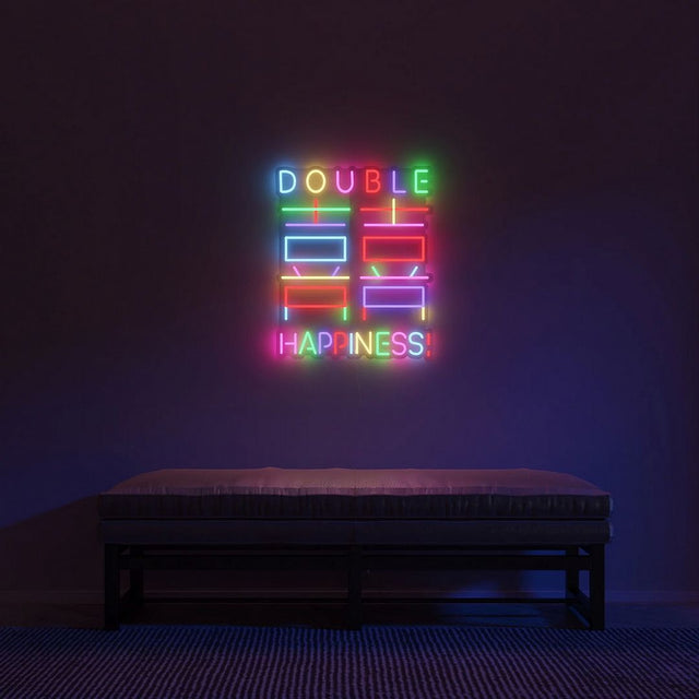 Double Happiness LED Neon Sign for Wedding light up sign