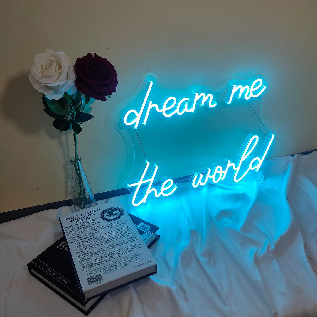 Dream Me The World Neon Sign