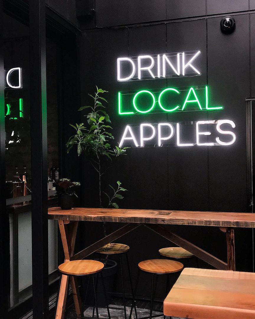 Drink Local Apples Neon Sign