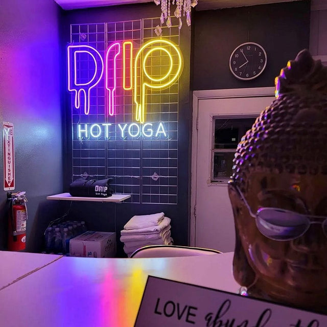Drip Hot Yoga LED Neon Sign light up sign