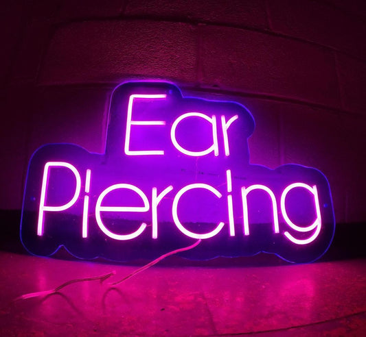 Ear Piercing Neon Sign