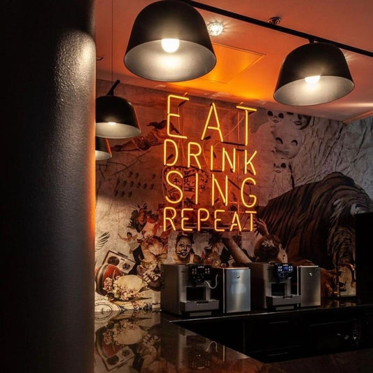 Eat Drink Sing Repeat Neon Sign