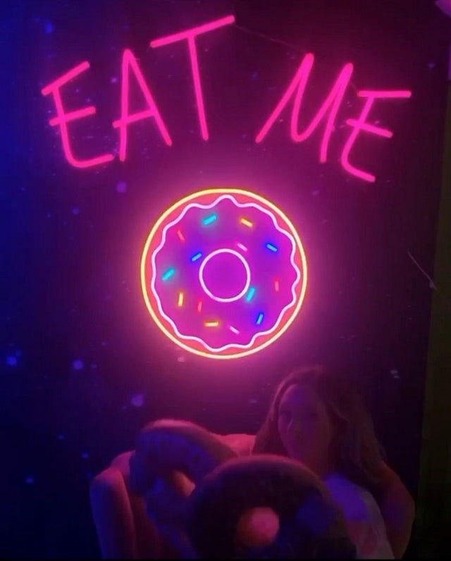 Eat Me Donuts LED Neon Sign for Bar light up sign