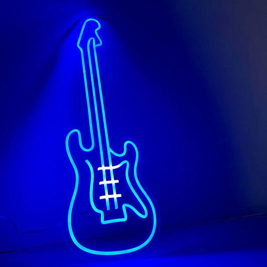 Electric Guitar Neon Signs, Plug-in or Battery Powered Neon Lights