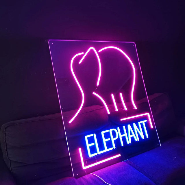 Elephant LED Neon Sign for Bar light up sign