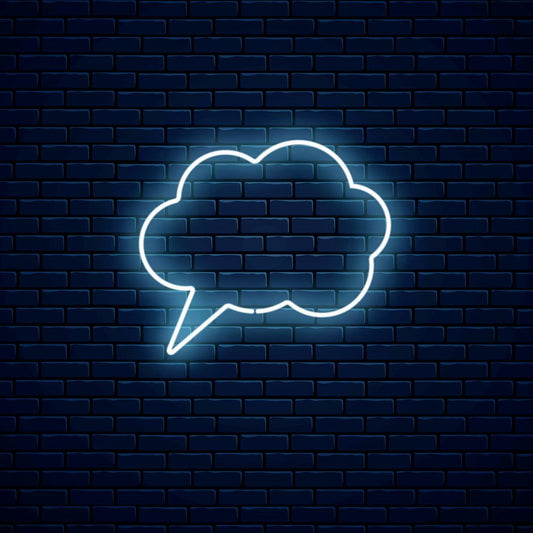 Empty Speech Bubble Frame Cloud Neon Signs