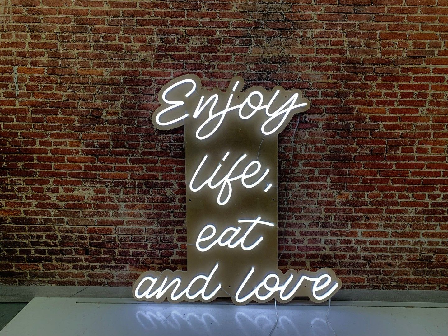 Enjoy Life Eat and Love Neon Sign