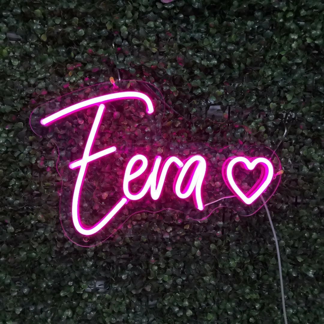 Custom Made Neon Signs, Eva Heart Neon Sign, LED Business Sign – AOOS