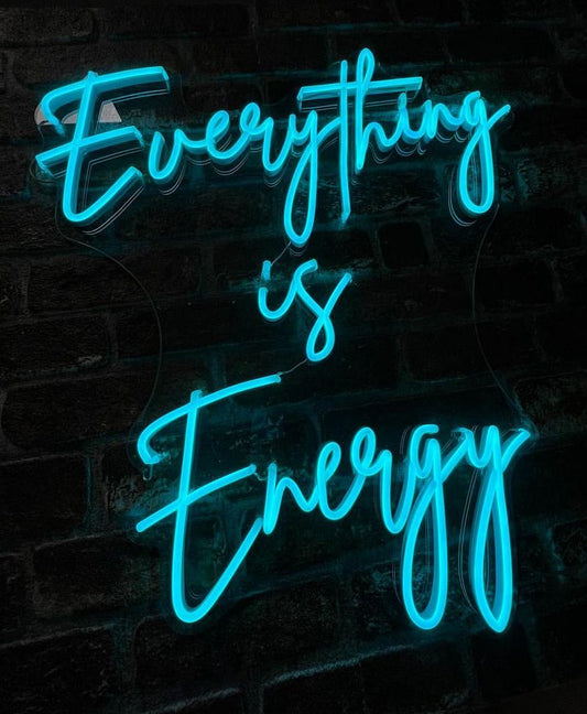 Everything is Energy Neon Signs, Neon Lights, LED Neon Signs for Room, Bars Light Up Signs, Cool Neon Light Signs, Neon Wall Lights