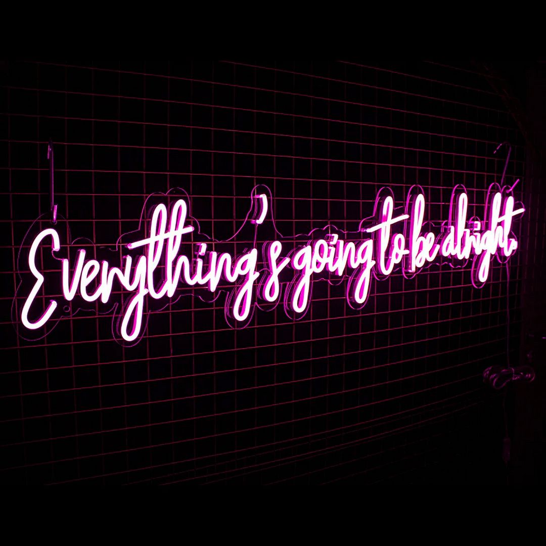 Everything's Going to Be Alright LED Neon Sign, Dimmable Wall Light – AOOS