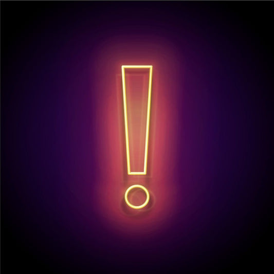 Exclamation Mark Neon Sign