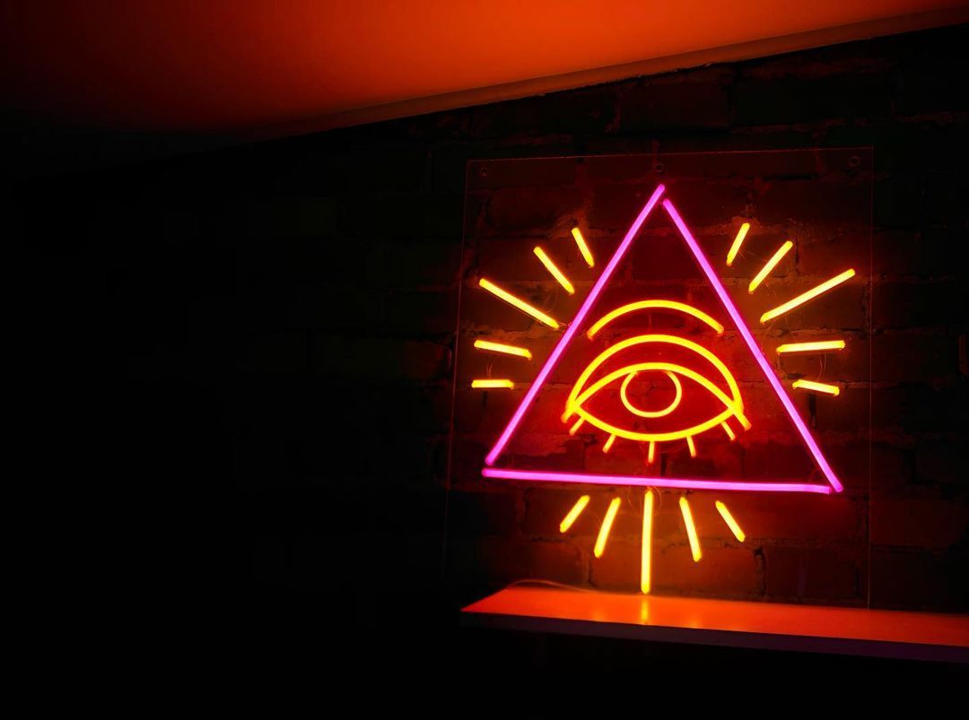 Eye of The Pyramid Neon Sign