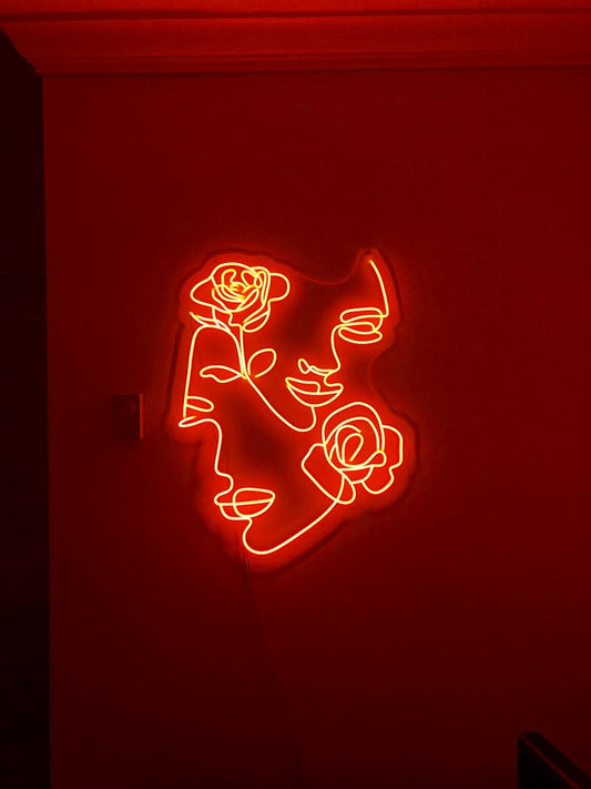 Face Art Neon Sign