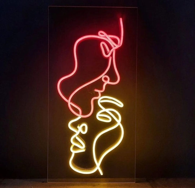 Face to Face LED Neon Sign for Wedding light up sign