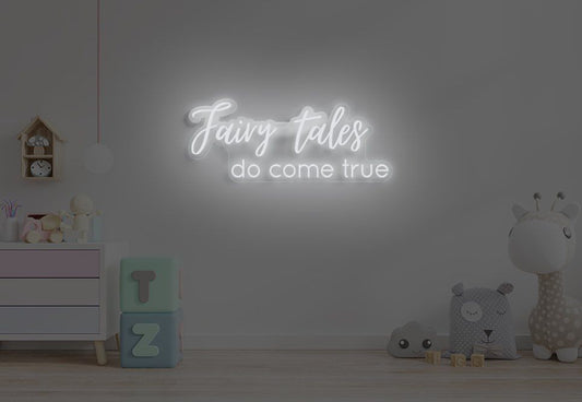 Fairy Tales Do Come True Neon Signs, Neon Lights, LED Neon Signs for Room, Bars Light Up Signs, Cool Neon Light Signs, Neon Wall Lights