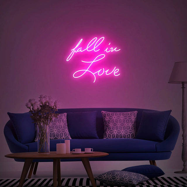 Fall in Love LED Neon Sign for Wedding light up sign
