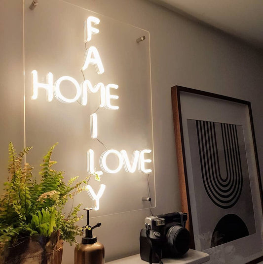 Family, Home, Love Neon Sign
