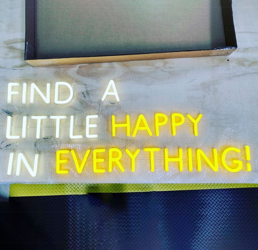 Find a Little Happy in Everything Neon Sign