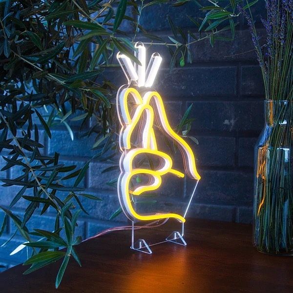 Finger Snapping Neon Sign
