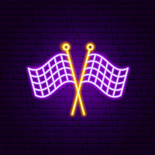 Finish Flags Neon Sign