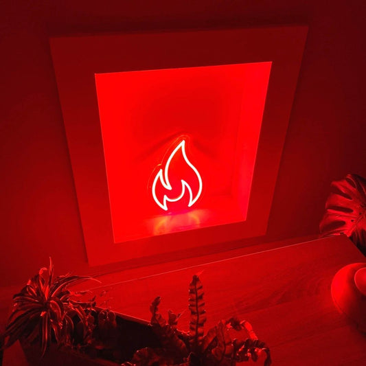 Fire Flame Neon Signs, Plug-in or Battery Powered Neon Lights