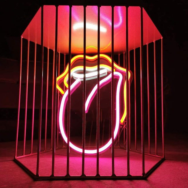 Flame Red Lips LED Neon Sign for Bar light up sign