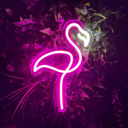 Flamingo Neon Signs, Neon Lights, LED Neon Signs for Room, Bars Light Up Signs, Cool Neon Light Signs, Neon Wall Lights