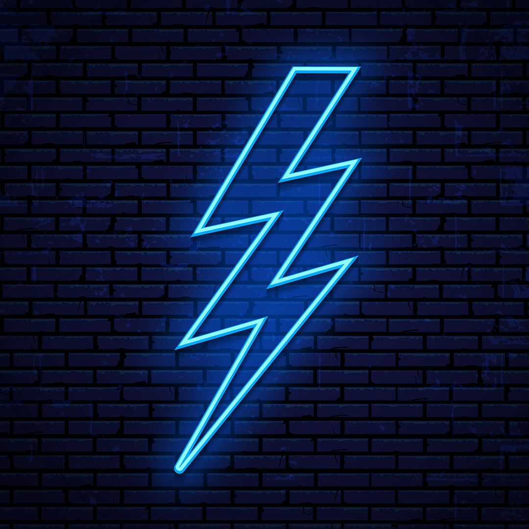 Custom Made Neon Signs, Fleeting Lightning Neon Sign, LED Business Sign ...