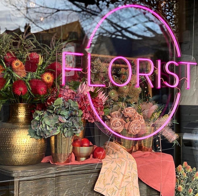 Florist LED Neon Sign for Storefront light up sign