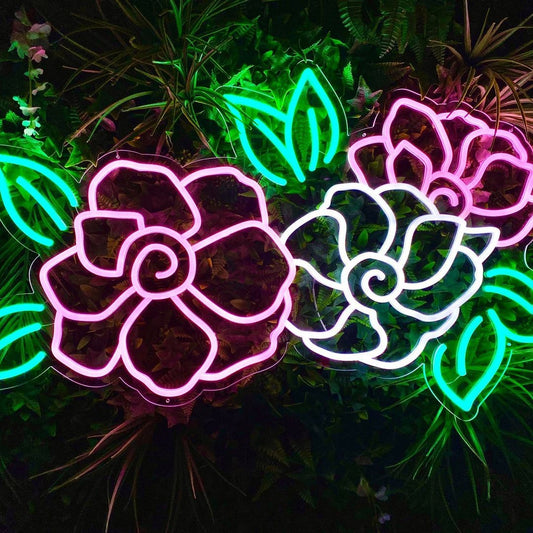 Flowers Neon Signs, Plug-in or Battery Powered Neon Lights