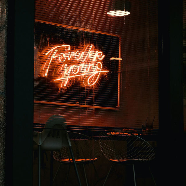 Forever Young LED Neon Sign for Man Cave light up sign