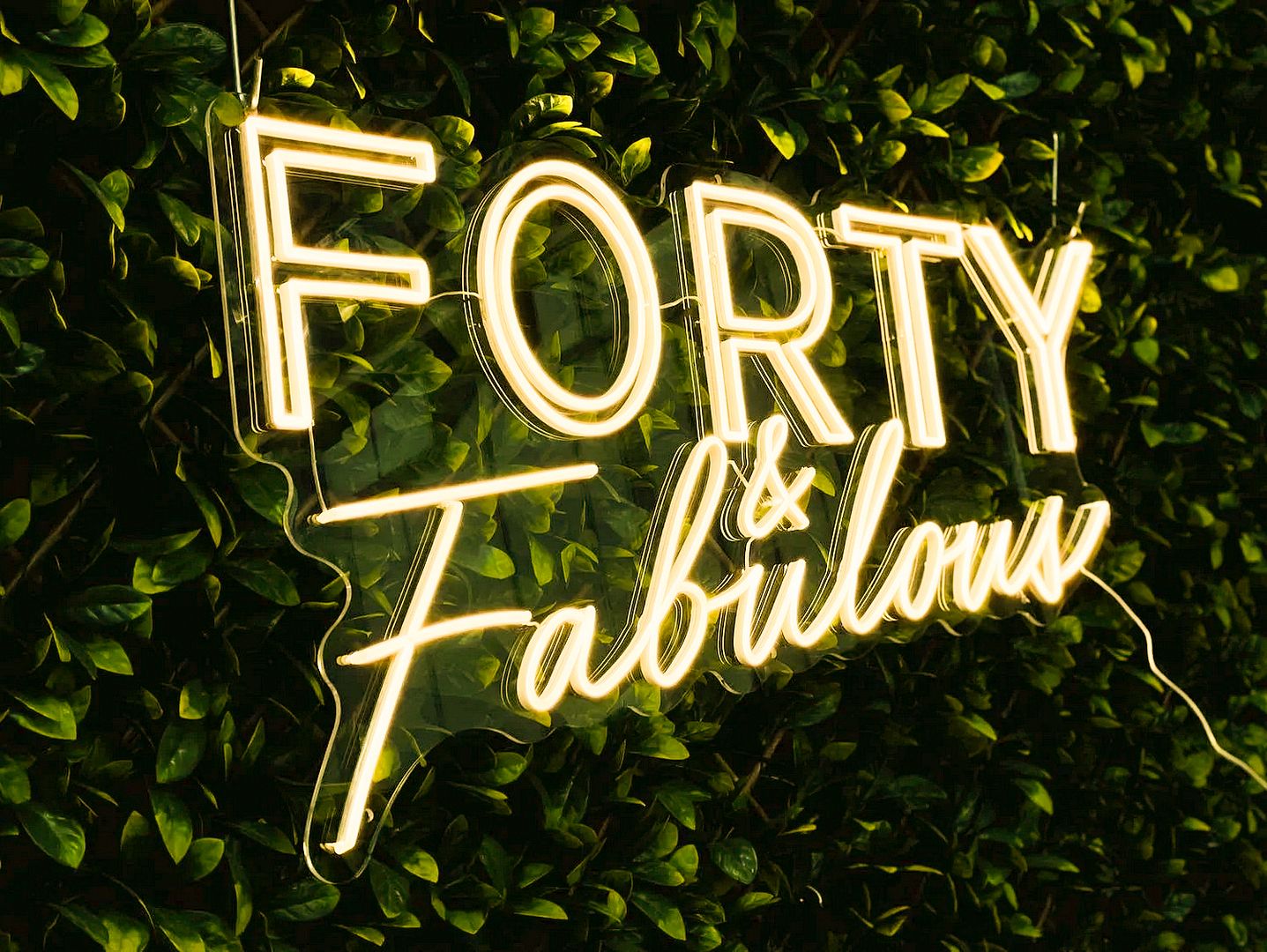 Forty and Fabulous Happy Birthday Neon Sign