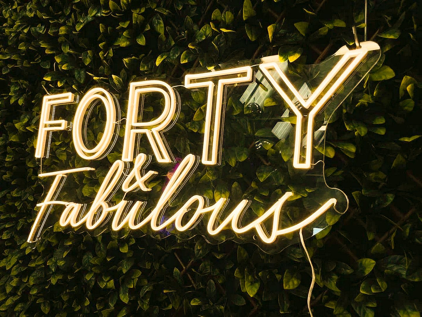 Forty and Fabulous Happy Birthday Neon Sign