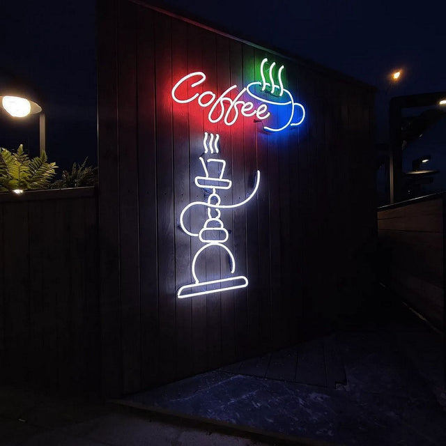 Freshly Ground Coffee LED Neon Sign for Bar light up sign