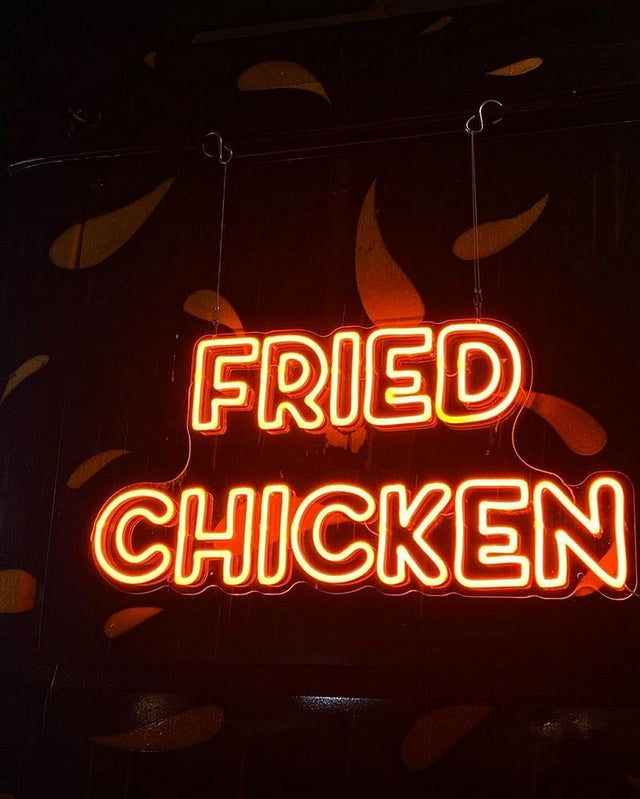 Fried Chicken LED Neon Sign for Bar light up sign