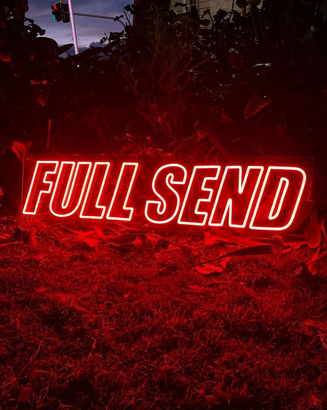 Full Send LED Neon Sign for Man Cave light up sign